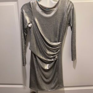 Metallic silver dress